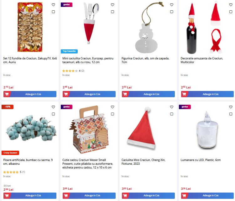 Jumbo vinde decorațiuni de Crăciun cu mai puțin de 2 lei bucata. Cât costă cele mai ieftine ornamente la Lidl