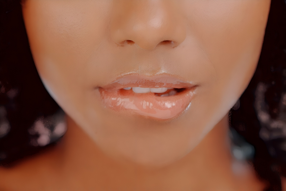 Image of a person biting their lip