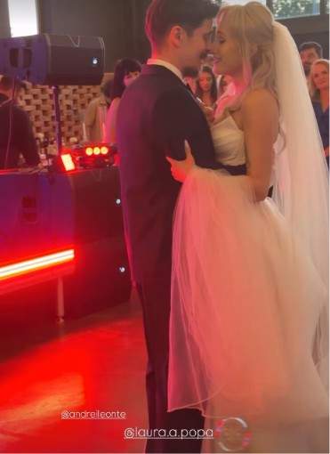 Andrei Leonte, primul câștigător „X Factor”, s-a căsătorit cu Laura. Primele imagini de la nunta lor. Rochia de mireasă a fost spectaculoasă