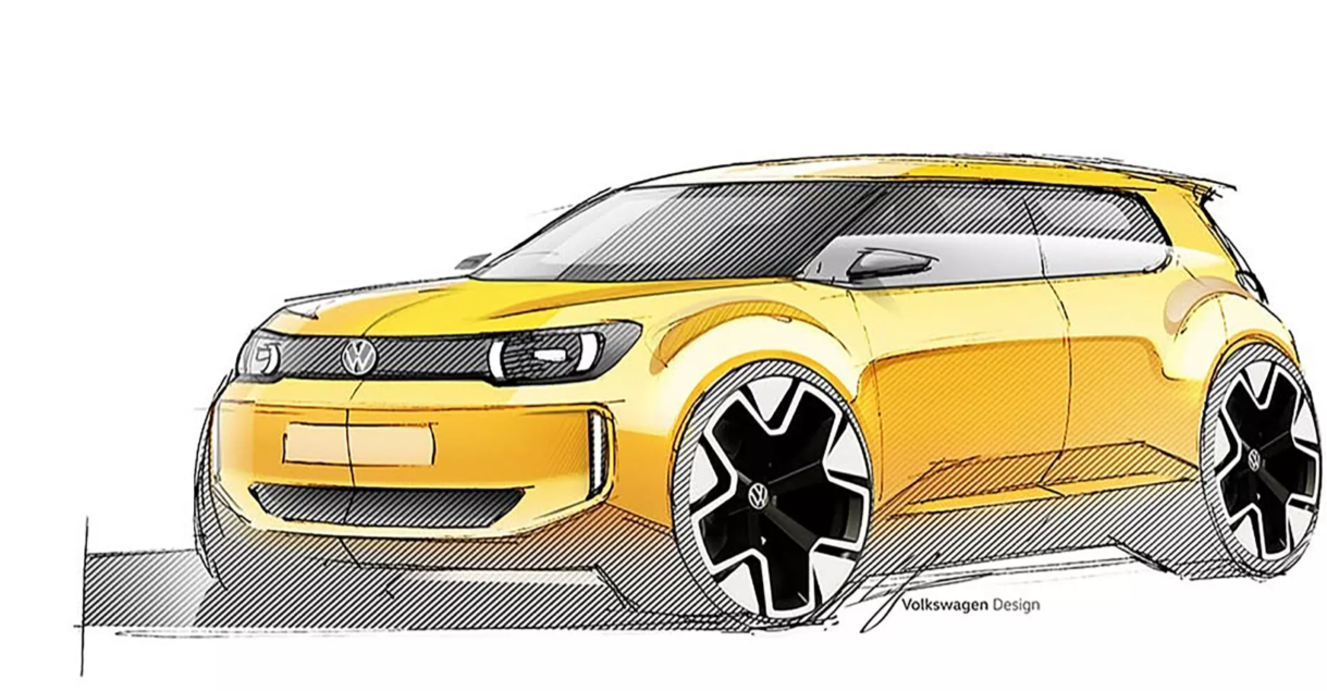 Volkswagen a dezvăluit prima imagine cu cea mai accesibilă mașină electrică. Va fi lansată în 2027