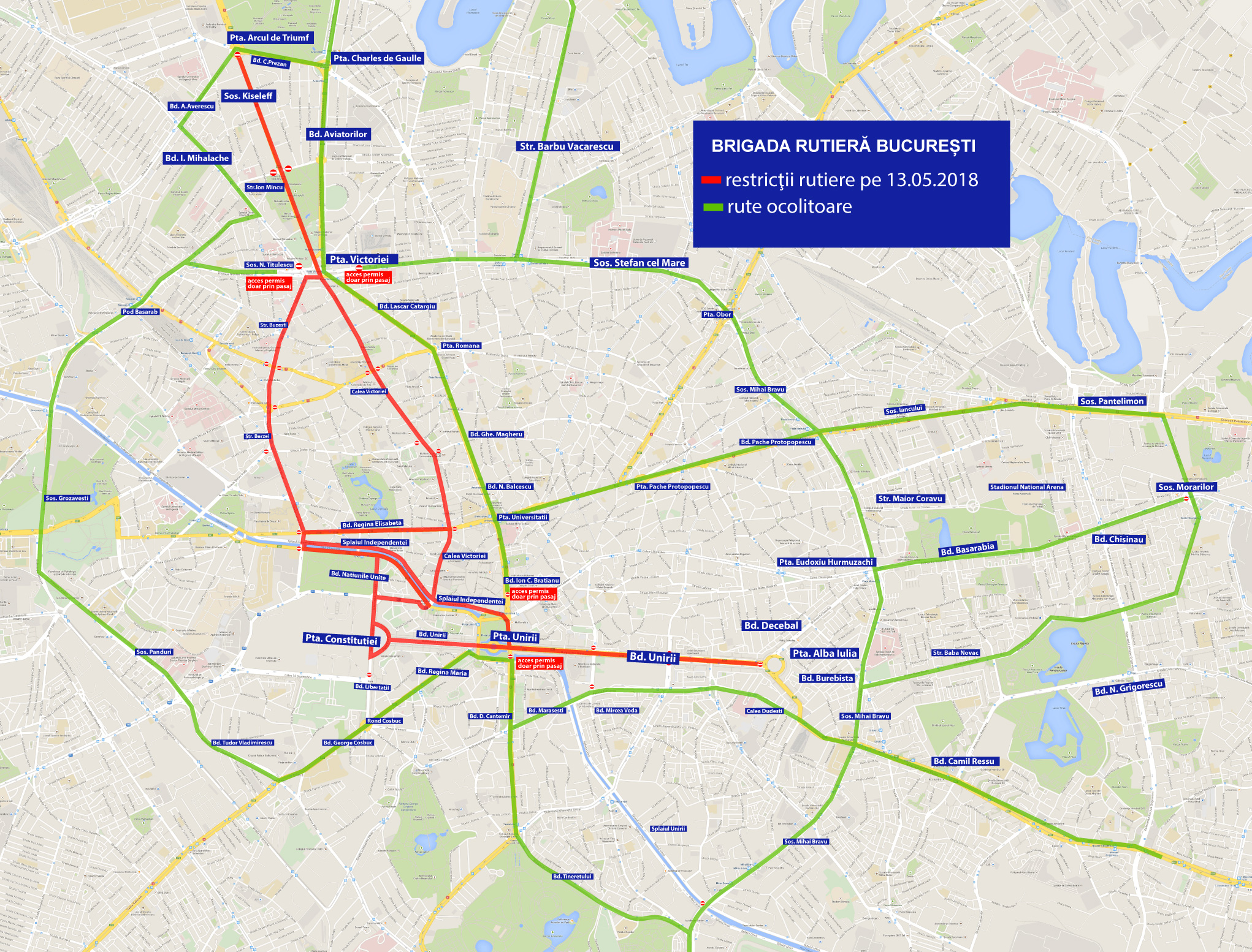 Restricții în trafic pentru Semimaratonul Internaţional Bucureşti 2018. Care sunt rutele ocolitoare