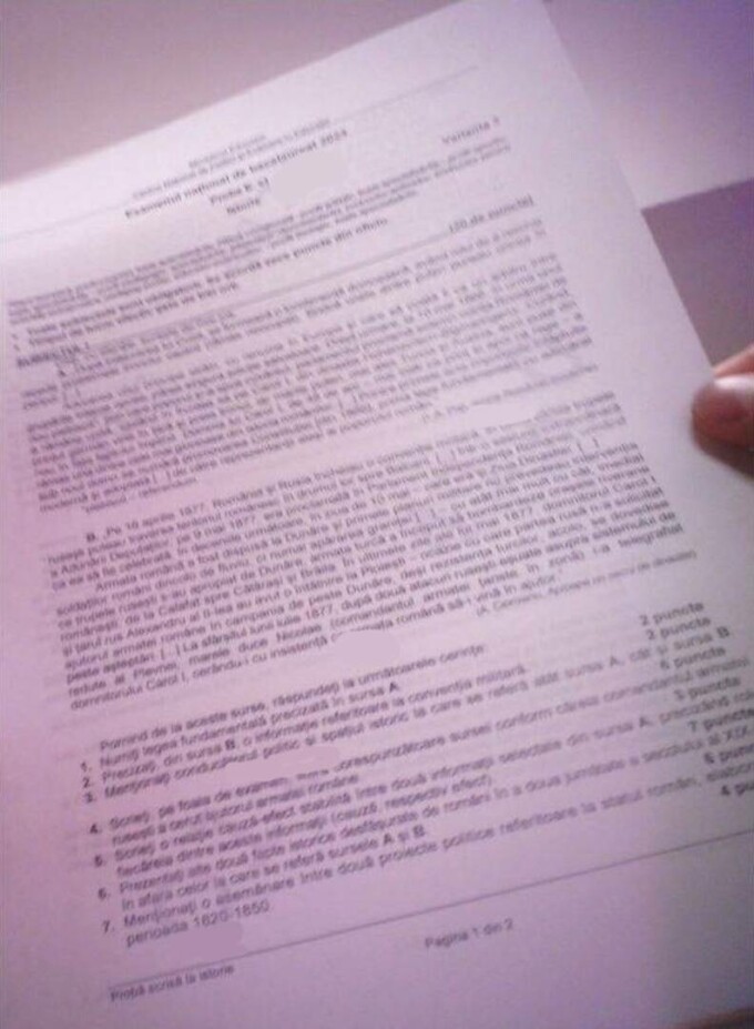 Subiecte Istorie BAC 2024, sesiunea de toamnă. Ce le-a picat elevilor la proba obligatorie a profilului la Bacalaureat