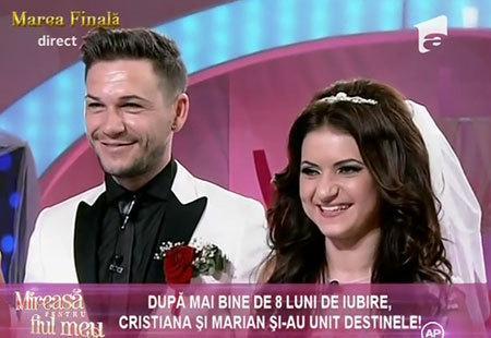 Ce se întâmplă cu Marian și Cristiana, foștii concurenți ai sezonului 4 de la Mireasă pentru fiul meu. Cei doi împlinesc nouă ani de relație