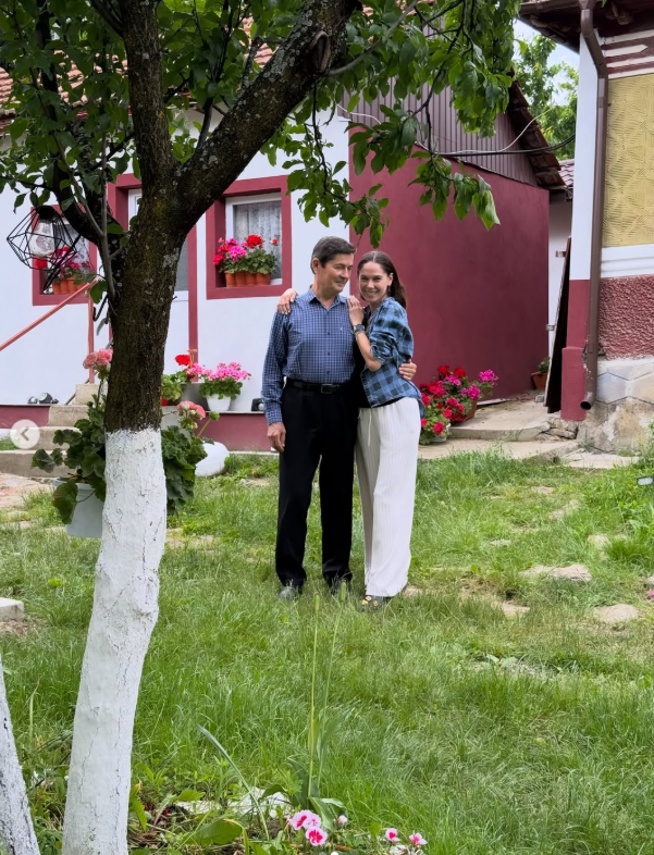 Imagini rare cu Irina Fodor și tatăl ei, în curtea casei părintești. Mesajul emoționant transmis de vedetă. „La mulți ani, tati!”