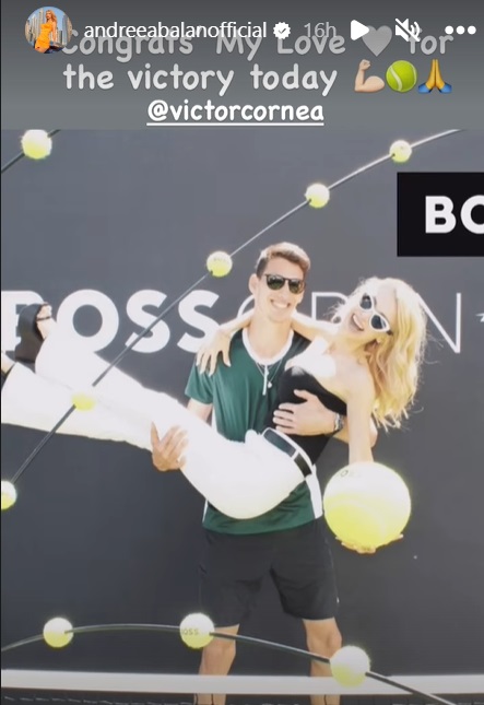 Sărut între Andreea Bălan și Victor Cornea. Unde se află îndrăgostiții și cum s-au pozat