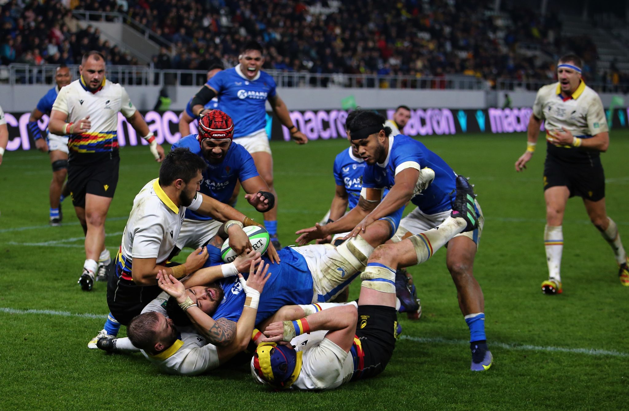 Reprezentativa de rugby a României, învinsă la zero în meciul-test cu Samoa. În partea secundă nu s-a marcat niciun punct!
