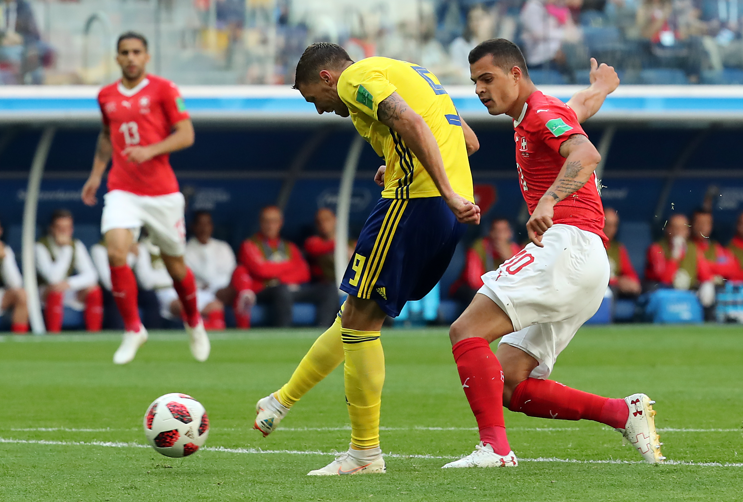 Suedia - Elveția 1-0, în optimile Campionatului Mondial de fotbal Rusia 2018. Eroul Forsberg. Cifră istorică de fani / GALERIE FOTO