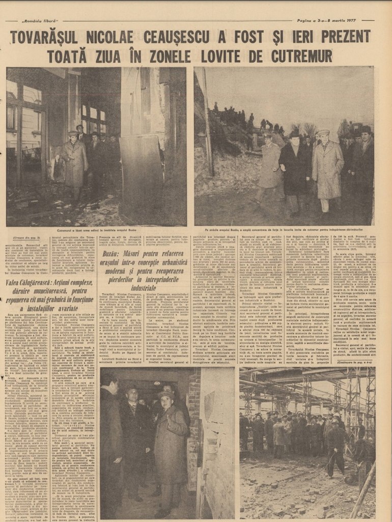 47 de ani de la cutremurul din 1977. Ce scria presa vremii despre cel mai distructiv seism de pe teritoriul României