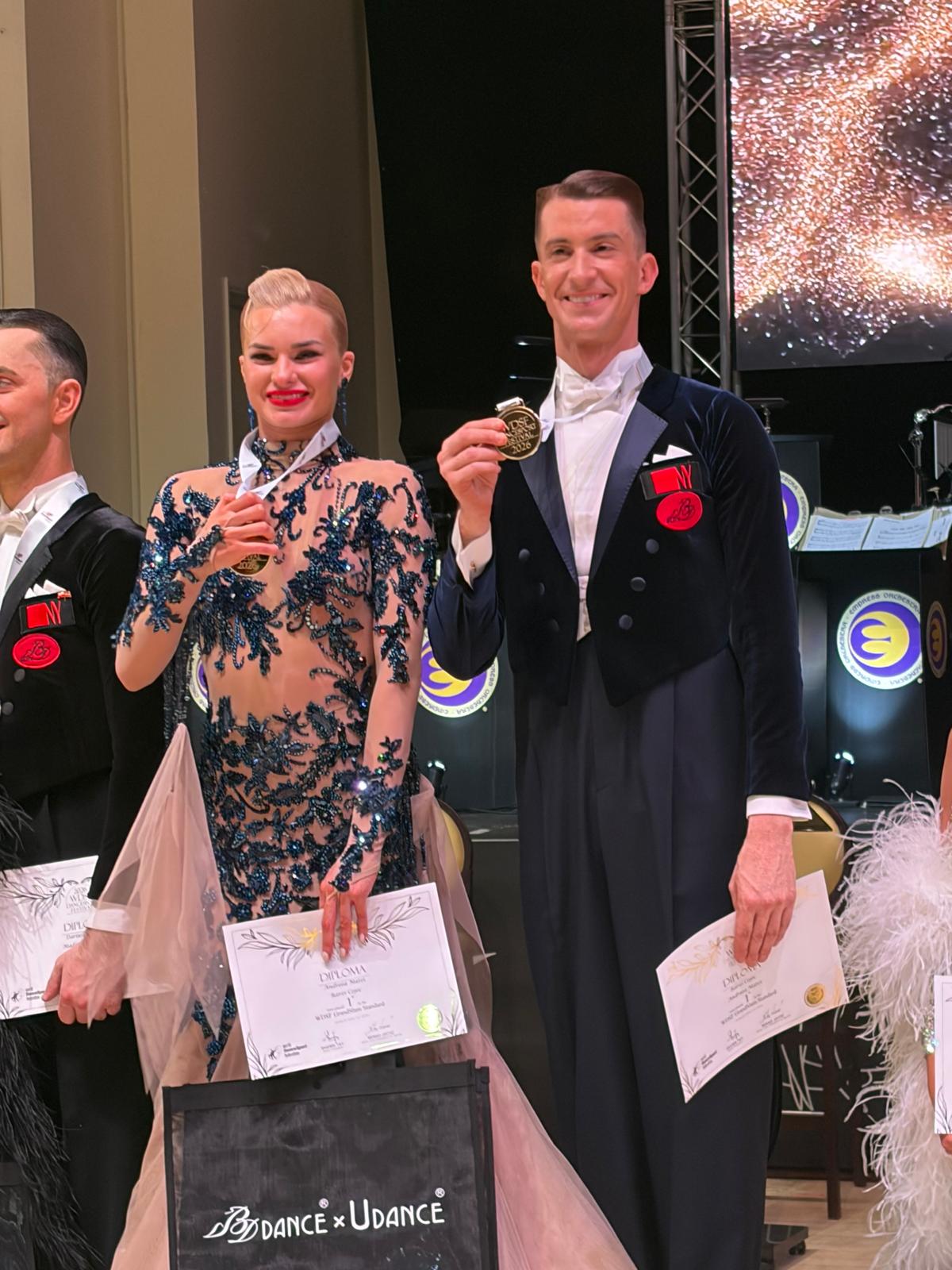 Dansatorii Rareș Cojoc - Andreea Matei au câștigat cel mai vechi festival de dans din lume. Triumf fabulos la Grand Slamul WDSF de la Blackpool