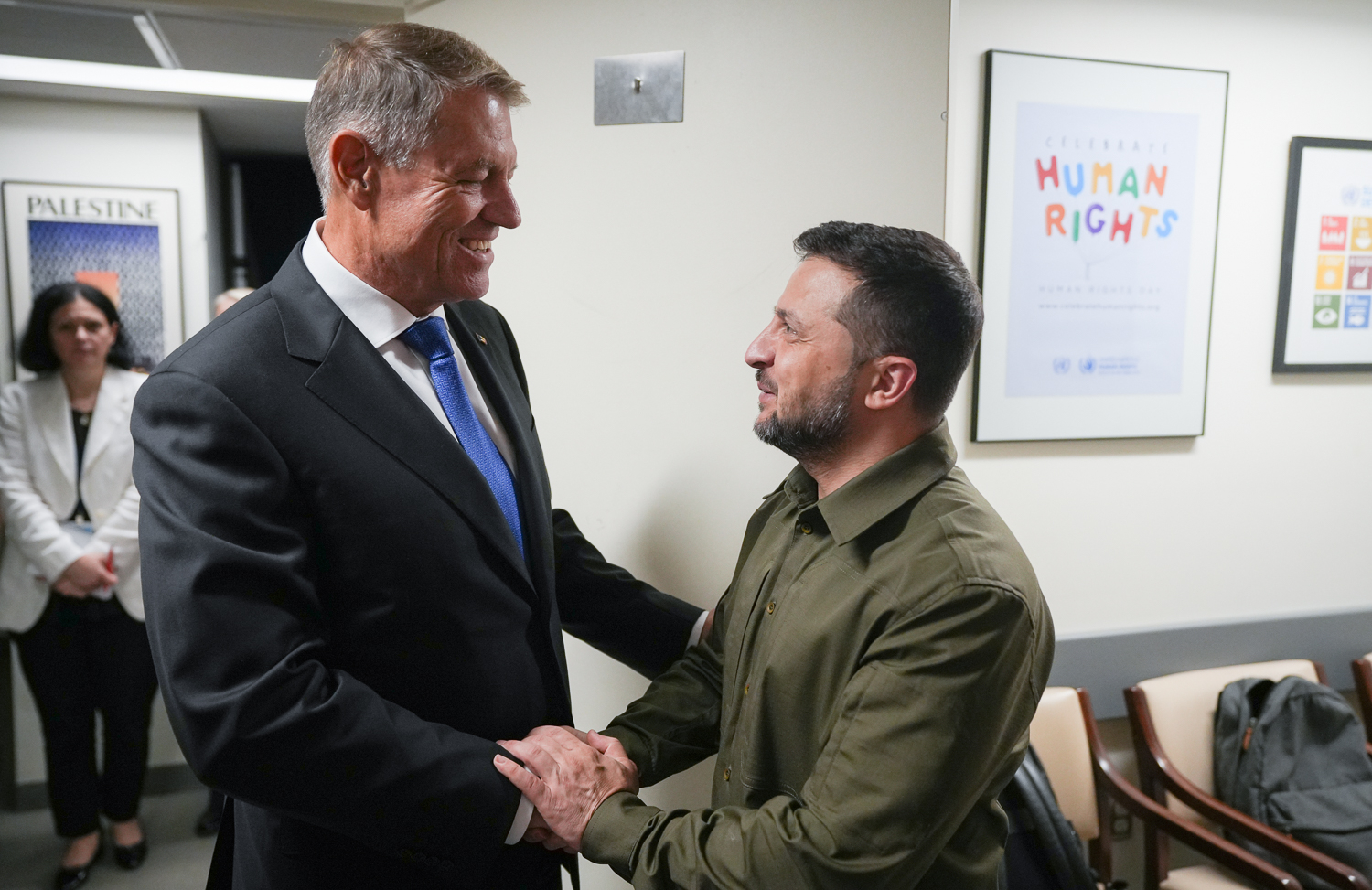 Klaus Iohannis, întâlnire cu președintele ucrainean Volodimir Zelenski la New York