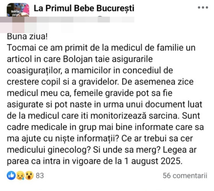 Mamele aflate în concediu de creștere copil trebuie să plătească 2.430 de lei, dacă vor să aibă asigurare de sănătate: „Oribil”