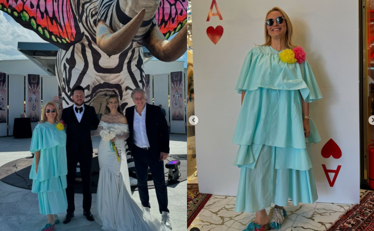 Cât costă rochia purtată de Andreea Esca la nunta Roxanei Hulpe. Ținuta nu a fost pe placul tuturor fanilor: „Nu arată bine deloc”