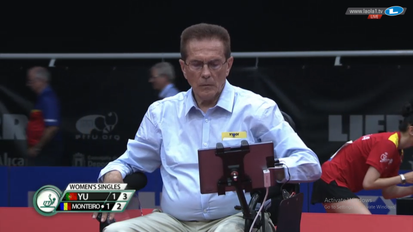 Daniela Dodean Monteiro i-a arătat cartonaș galben arbitrului. Arădeanca a făcut gestul după ce s-a calificat în optimi la CE de tenis de masă