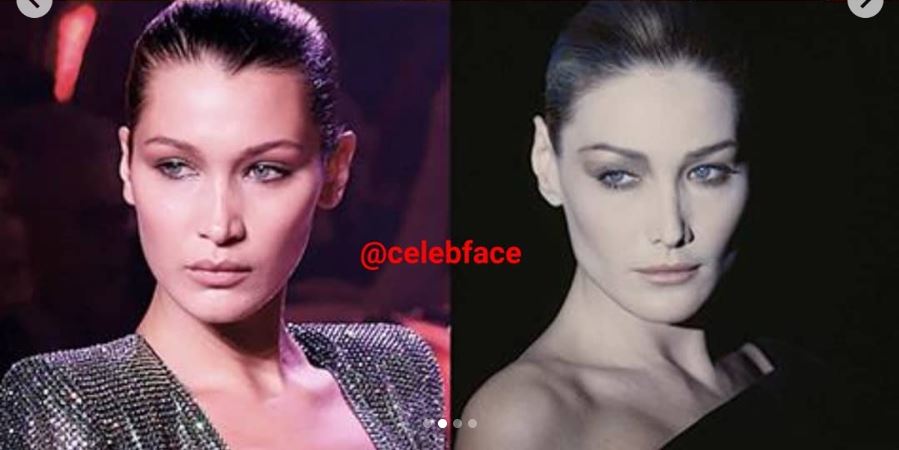 FOTO | Este incredibil cât de bine seamănă Bella Hadid cu Carla Bruni. Imaginile care i-au lăsat pe fani cu gura căscată