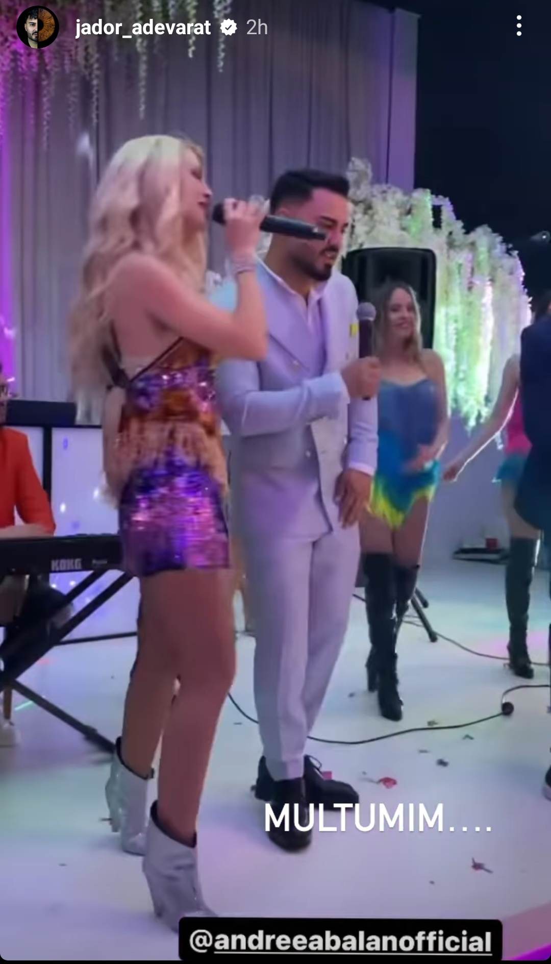 Cum au apărut aseară Andreea Bălan și Jador, după ce s-a zvonit că au o relație. Împreună au făcut show
