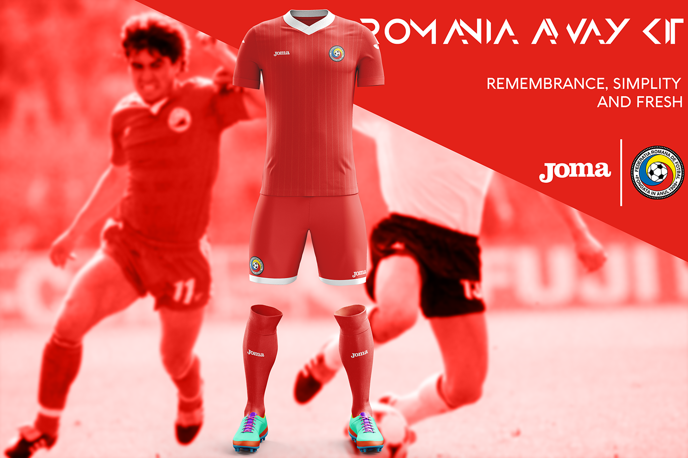 Un designer din Vaslui a propus Federației Române de Fotbal noi modele de echipament pentru echipa națională | GALERIE FOTO
