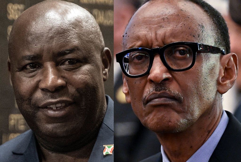President of Burundi Évariste Ndayishimiye, and President of Rwanda, Paul Kagame