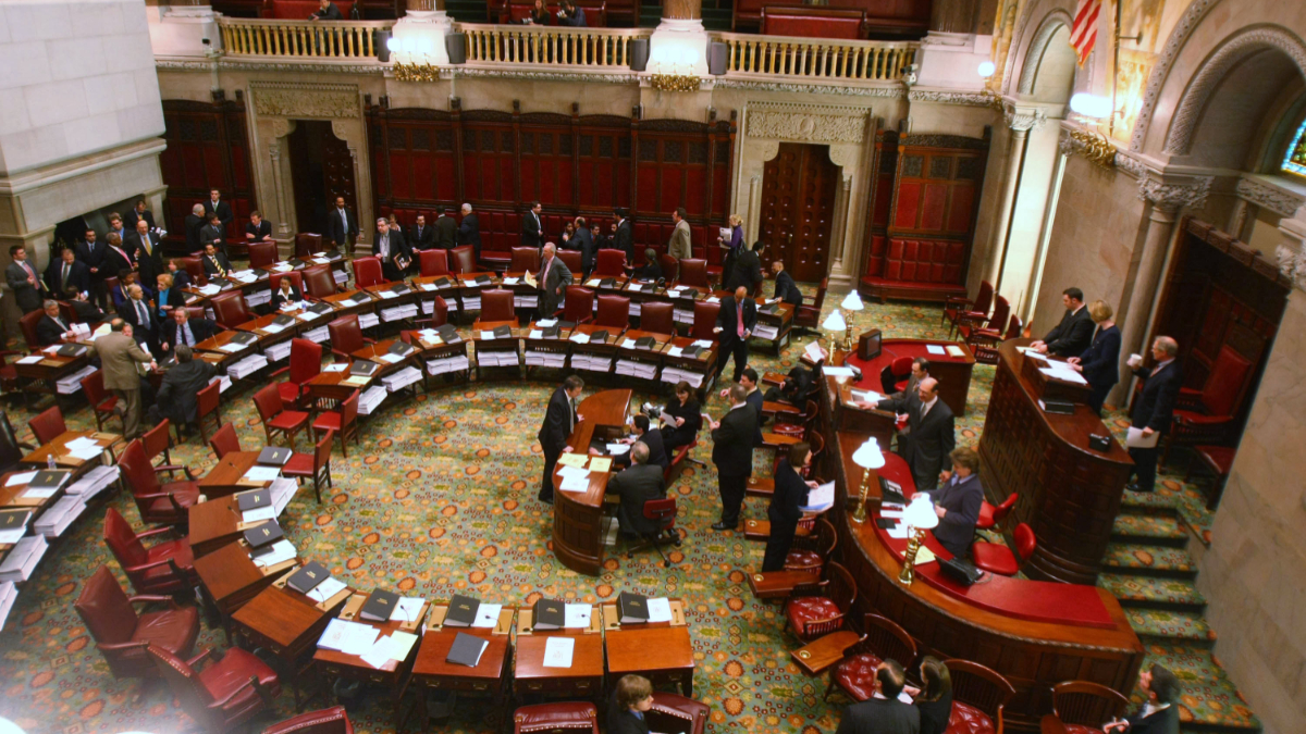 The Senate floor is seen inside the State Capitol March 11, 2008. [Photo by Daniel Barry/Getty Images]