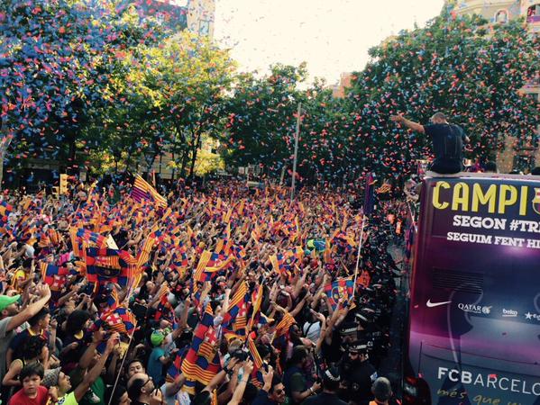 Fiestă în Barcelona. Campionii Europei au sărbătorit TRIPLA / FOTO&VIDEO