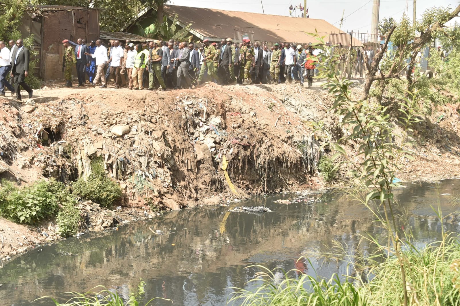 President William Ruto tours Nairobi River in Korogosho slums