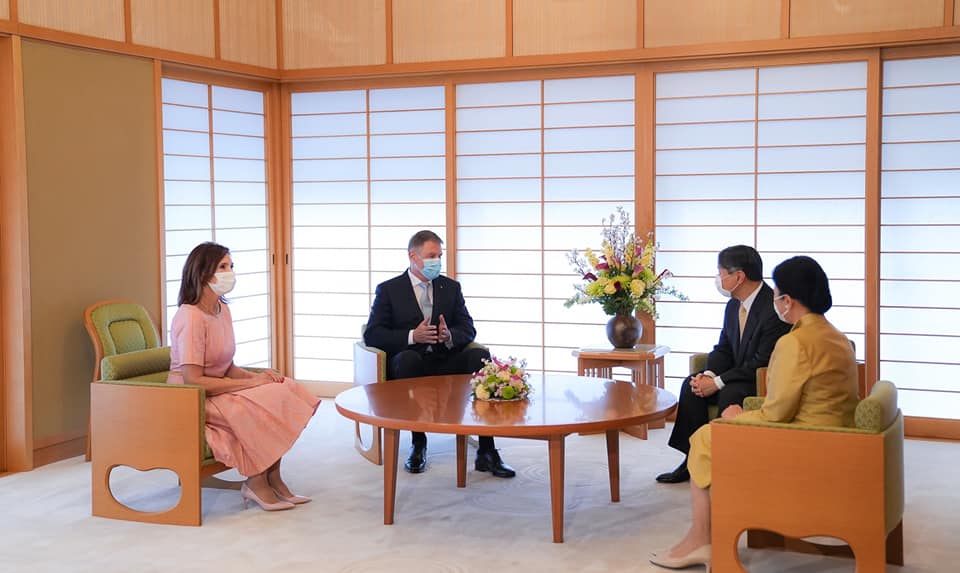 Carmen Iohannis și slăbiciunea pentru rochiile roz. Prima-doamnă a atras atenția la întâlnirea cu împăratul Naruhito şi împărăteasa Masako ai Japoniei
