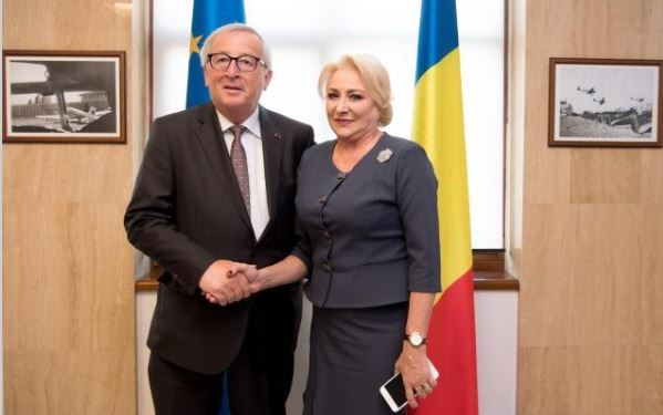 VIDEO / Întâlnire "mută" între Jean Claude Juncker și Viorica Dăncilă. Guvernul a publicat imagini fără sonor
