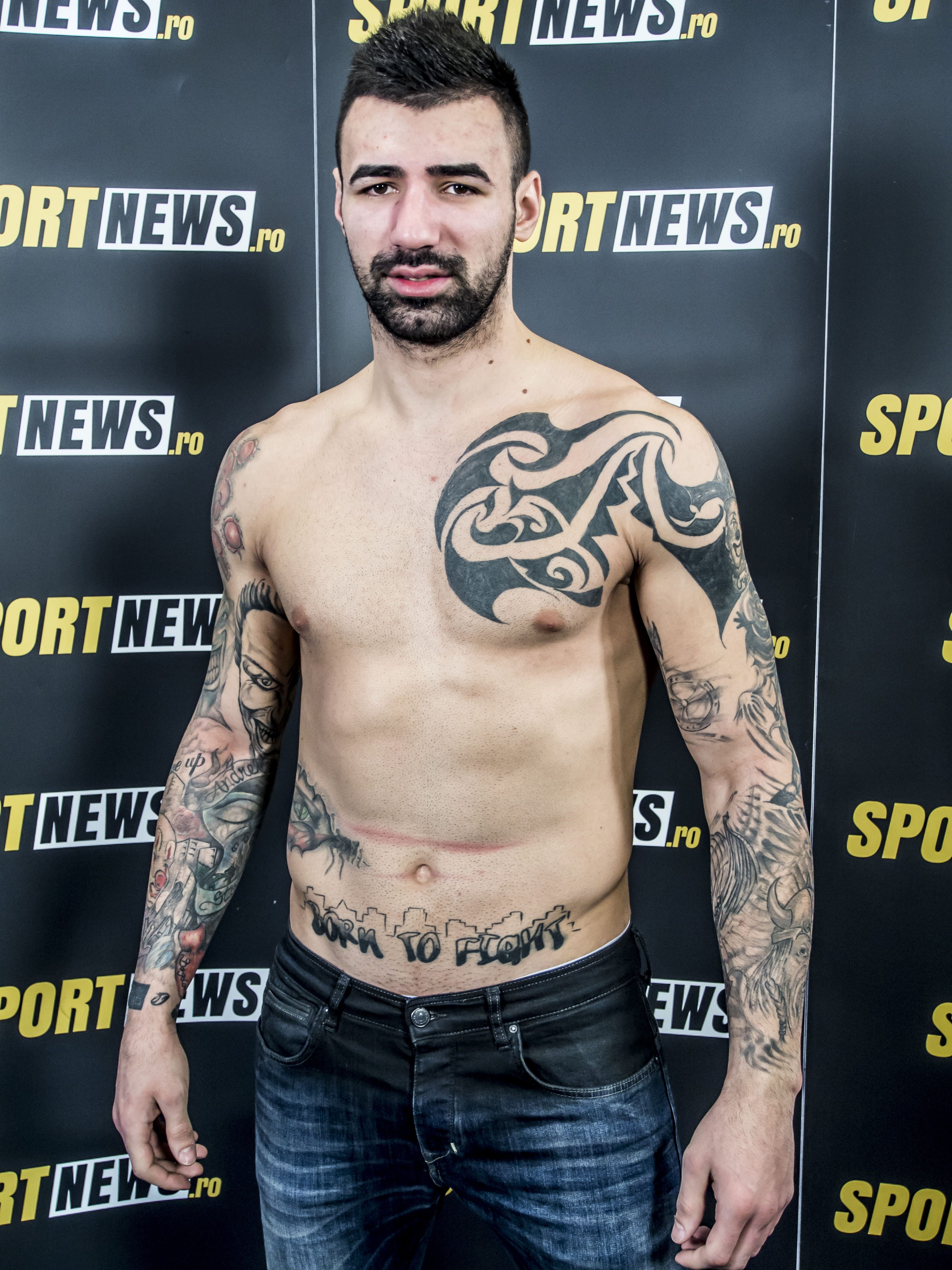 Bogdan Stoica îşi sperie adversarii cu tatuajele / GALERIE FOTO