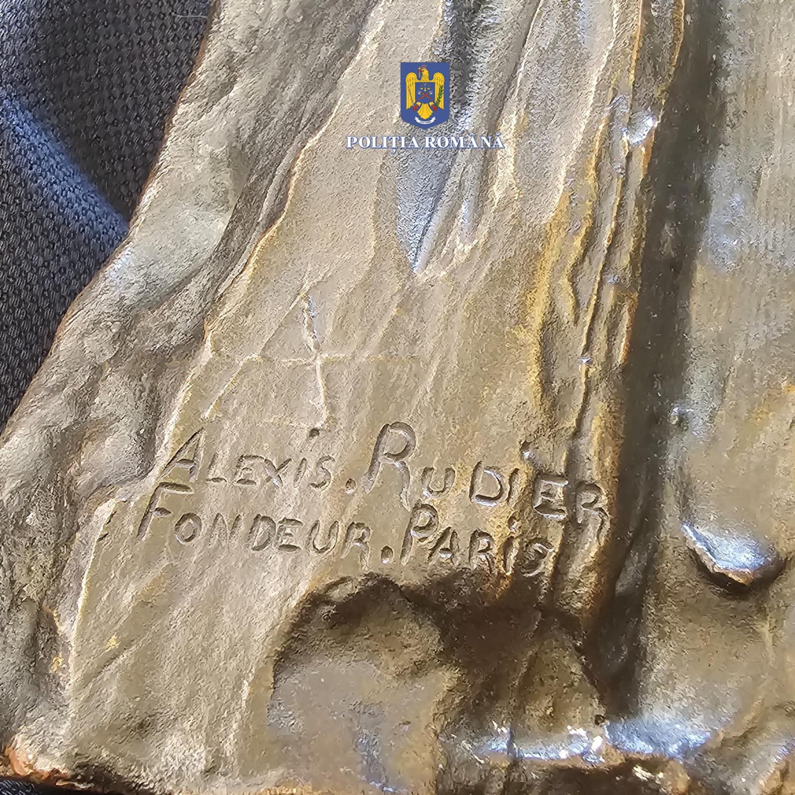 Statuetă de zeci de mii de euro, găsită la Constanța, după ce fusese furată din Franța în 2018