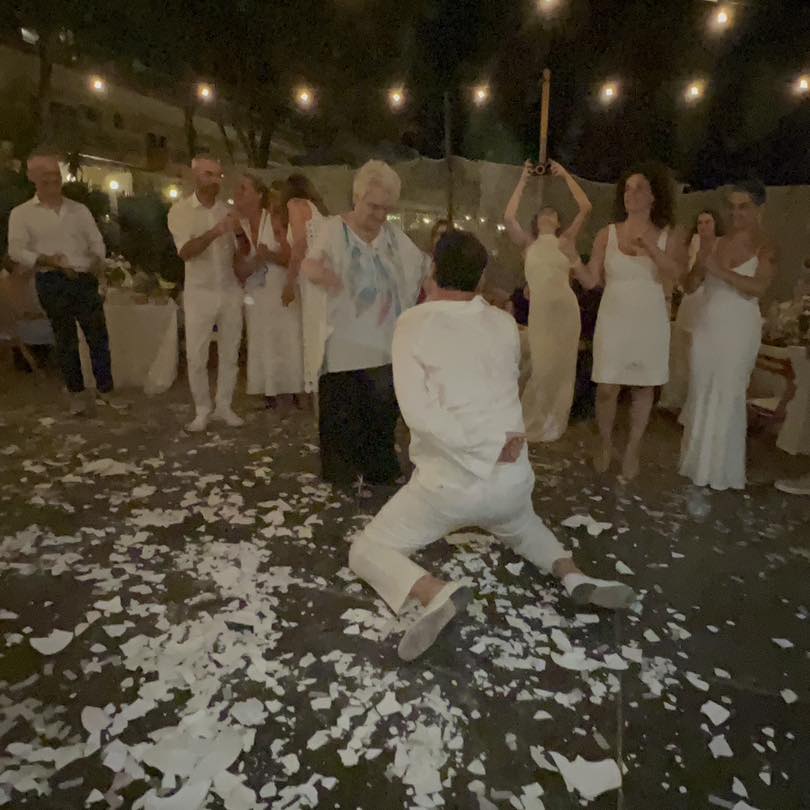 Imagini de la nunta din Grecia a Ancăi Lungu cu Harry Arampatzis. Andreea Berecleanu le-a fost nașă