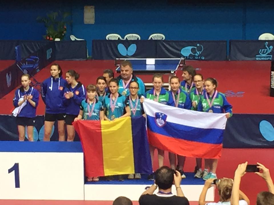 Echipa de tenis de masă junioare a României a câștigat aurul european la Zagreb. Record pentru Adina Diaconu