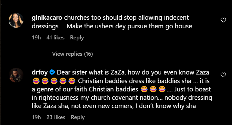 Comments on Toyosi's post [Instagram/the_toyosi]