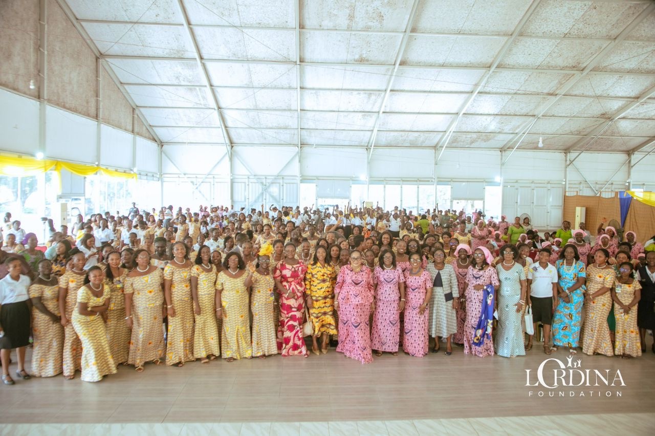 Lordina Mahama engages with young ladies at singles camp meeting