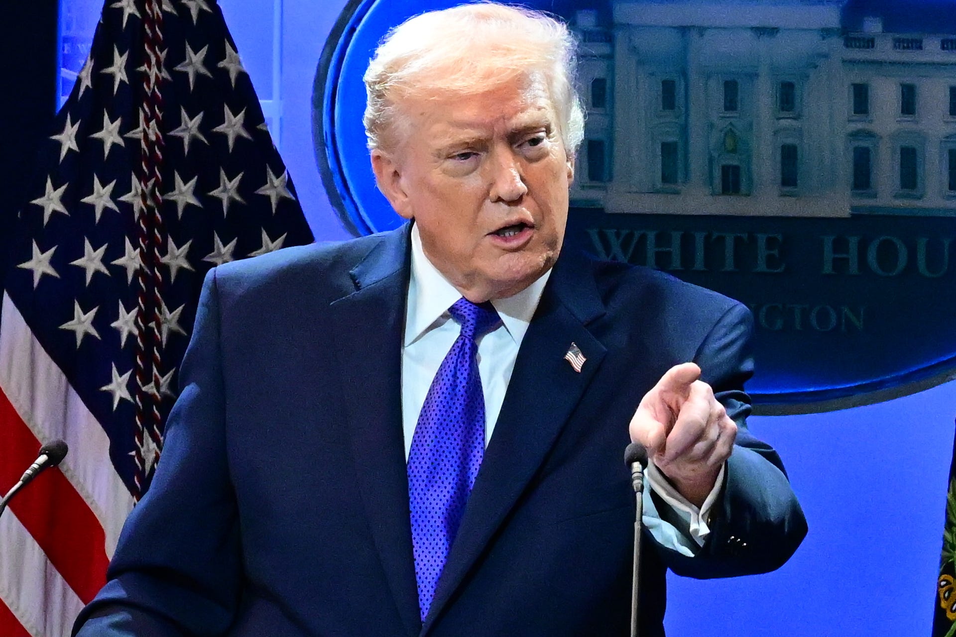 President Donald Trump discussing tariffs on FridayAnadolu/Anadolu via Getty Images