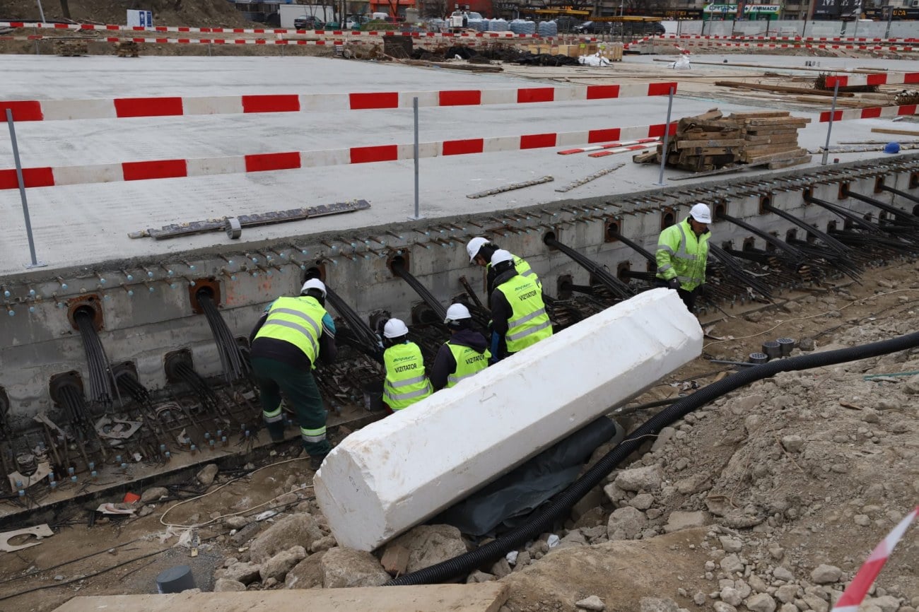 Daniel Băluță anunță când se redeschide traficul în zona Hanul lui Manuc din București. Lucrările la Planșeul Unirii au ajuns la 50%
