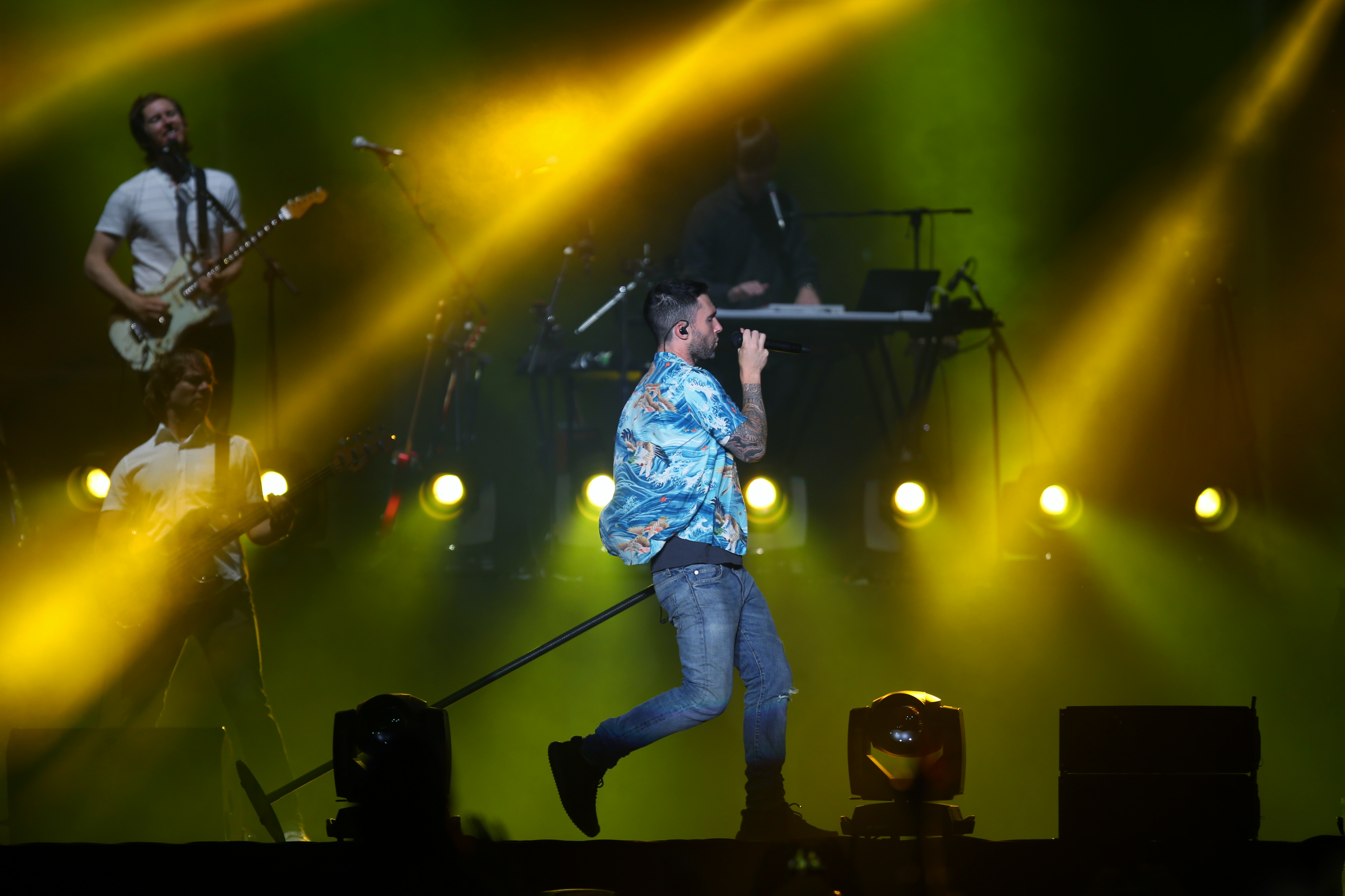 Maroon 5, show plin de energie, în București|FOTO