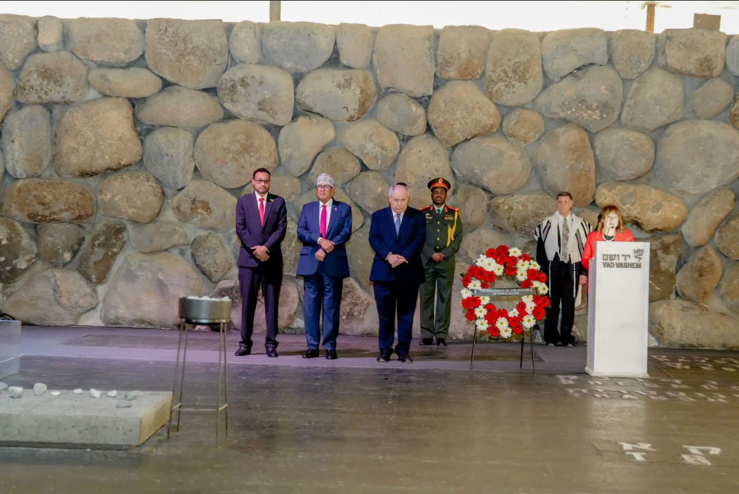 President of the Republic of Somaliland Abdirahman Mohamed Abdillahi (Irro) visiting Yad Vashem Holocaust Memorial 