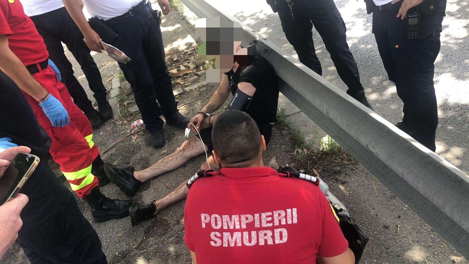 Un șofer băut, urmărit de polițiștii rutieri din București, a sărit în râul Dâmbovița. Ce alcoolemie avea