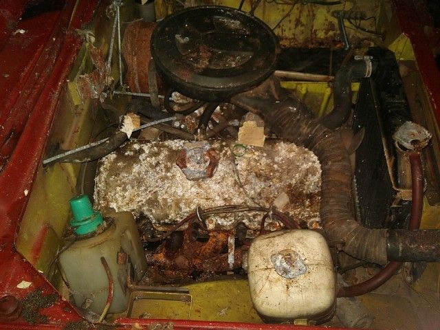 GALERIE FOTO | Cum arată un Moskvici abandonat, de 25 de ani, într-un garaj cu umezeală