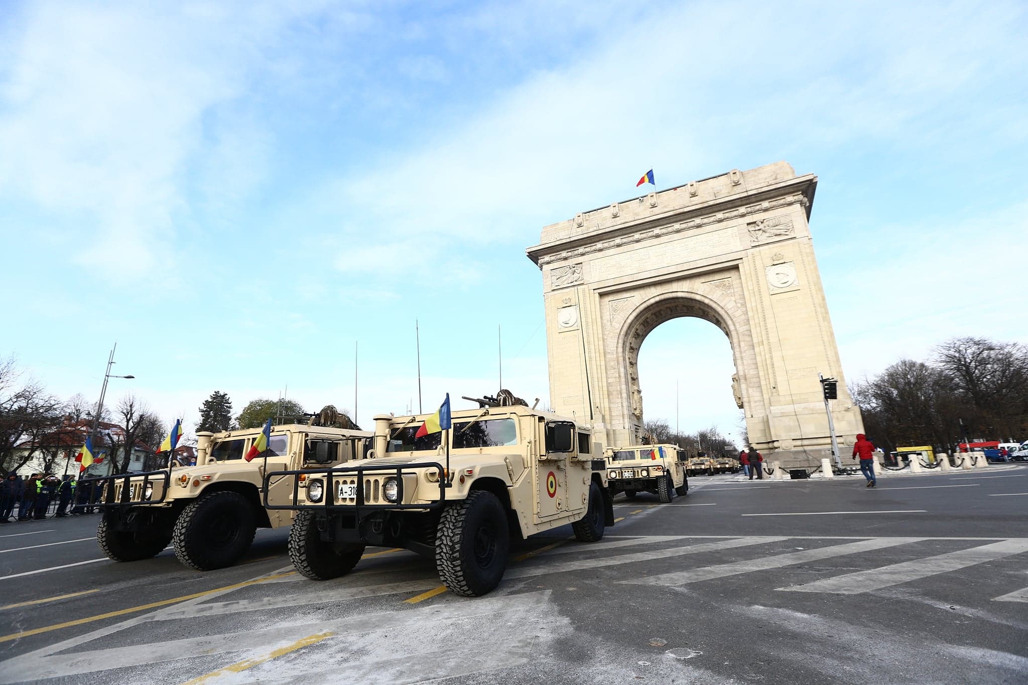 FOTO | Pregătiri la minus 6 grade Celsius pentru Parada Militară de 1 Decembrie