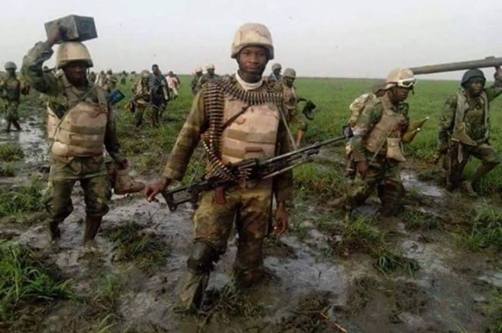 Nigerian military officers on duty [dailypost]