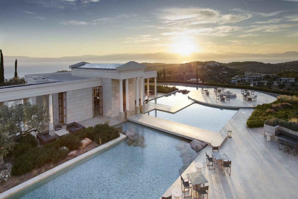 Vila exclusivistă în care Gerard Piqué a petrecut vara, în stațiunea grecească Amanzoe, unde a plătit în jur de 6.000 de euro pe noapte