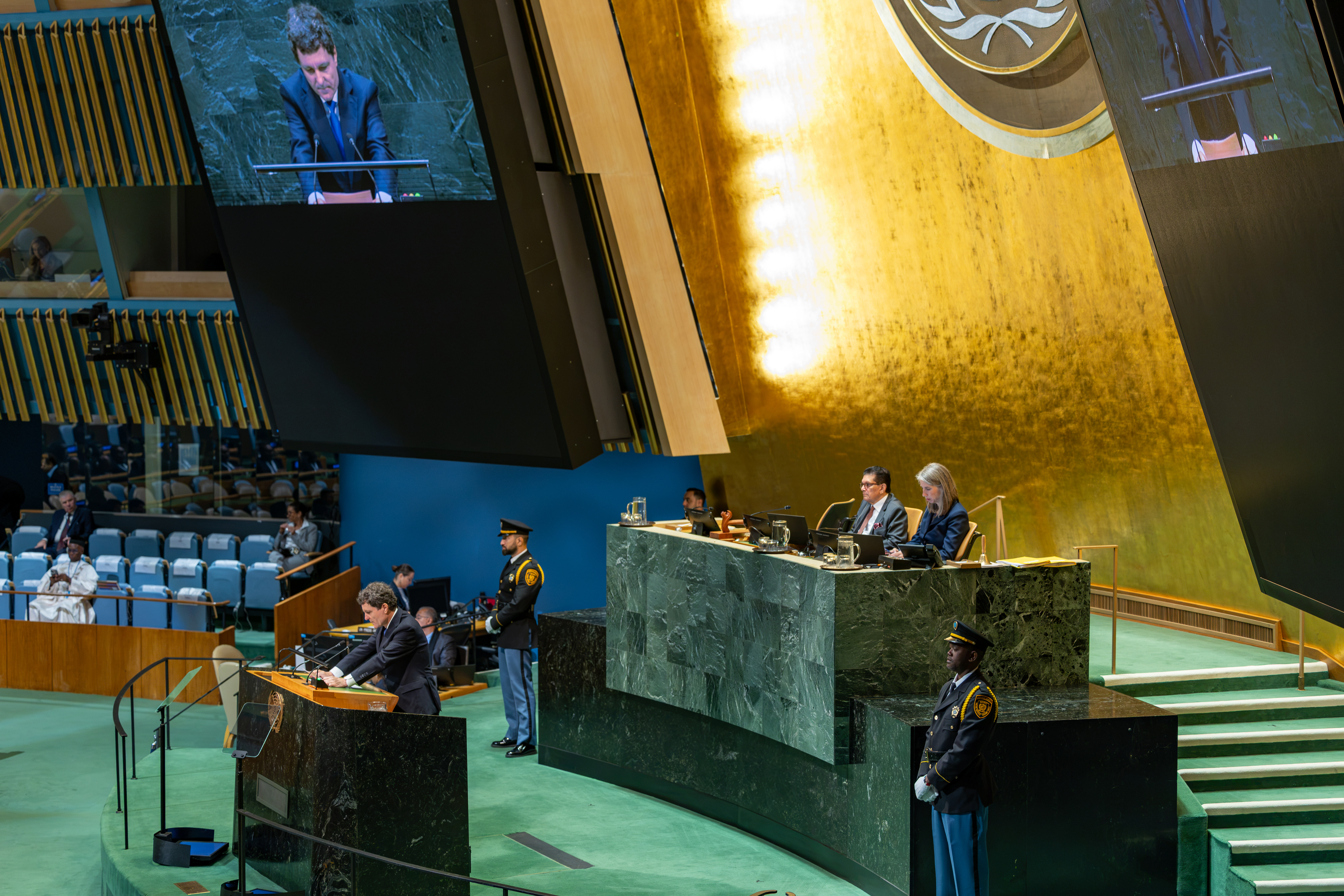 Sala aproape goală la discursul ținut de Nicușor Dan la Adunarea Generală ONU de la New York