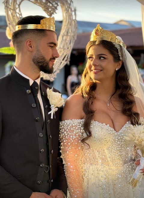 Imagini de la nunta lui Iancu Sterp cu Denisa Coțolan. Cât de emoționată a fost mireasa și cine sunt nașii celor doi