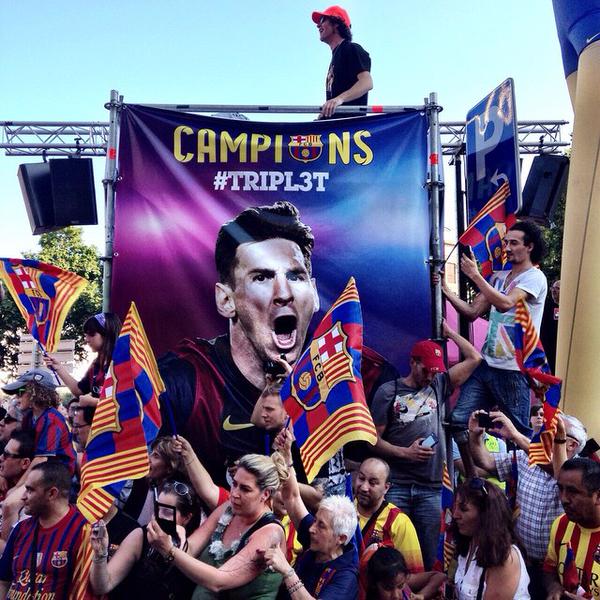 Fiestă în Barcelona. Campionii Europei au sărbătorit TRIPLA / FOTO&VIDEO