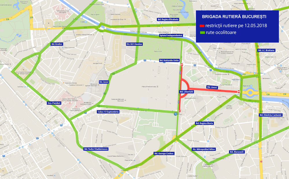 Restricții în trafic pentru Semimaratonul Internaţional Bucureşti 2018. Care sunt rutele ocolitoare