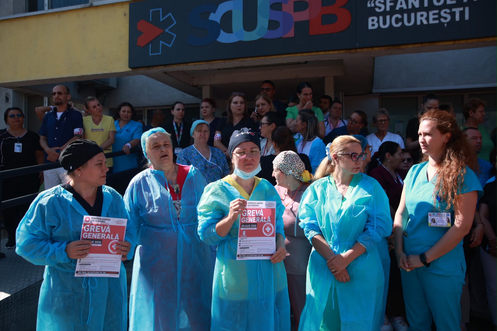 A doua zi de grevă generală în spitale. Sanitas respinge explicațiile Guvernului privind noua lege a salarizării