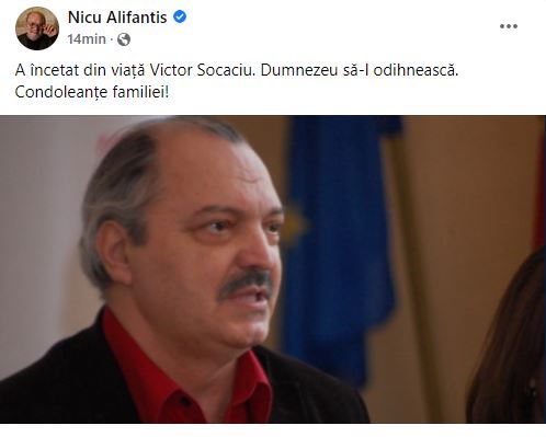 Nicu Alifantis și Vasile Șeicaru, mesaje după moartea lui Victor Socaciu: „Nu pot să cred”
