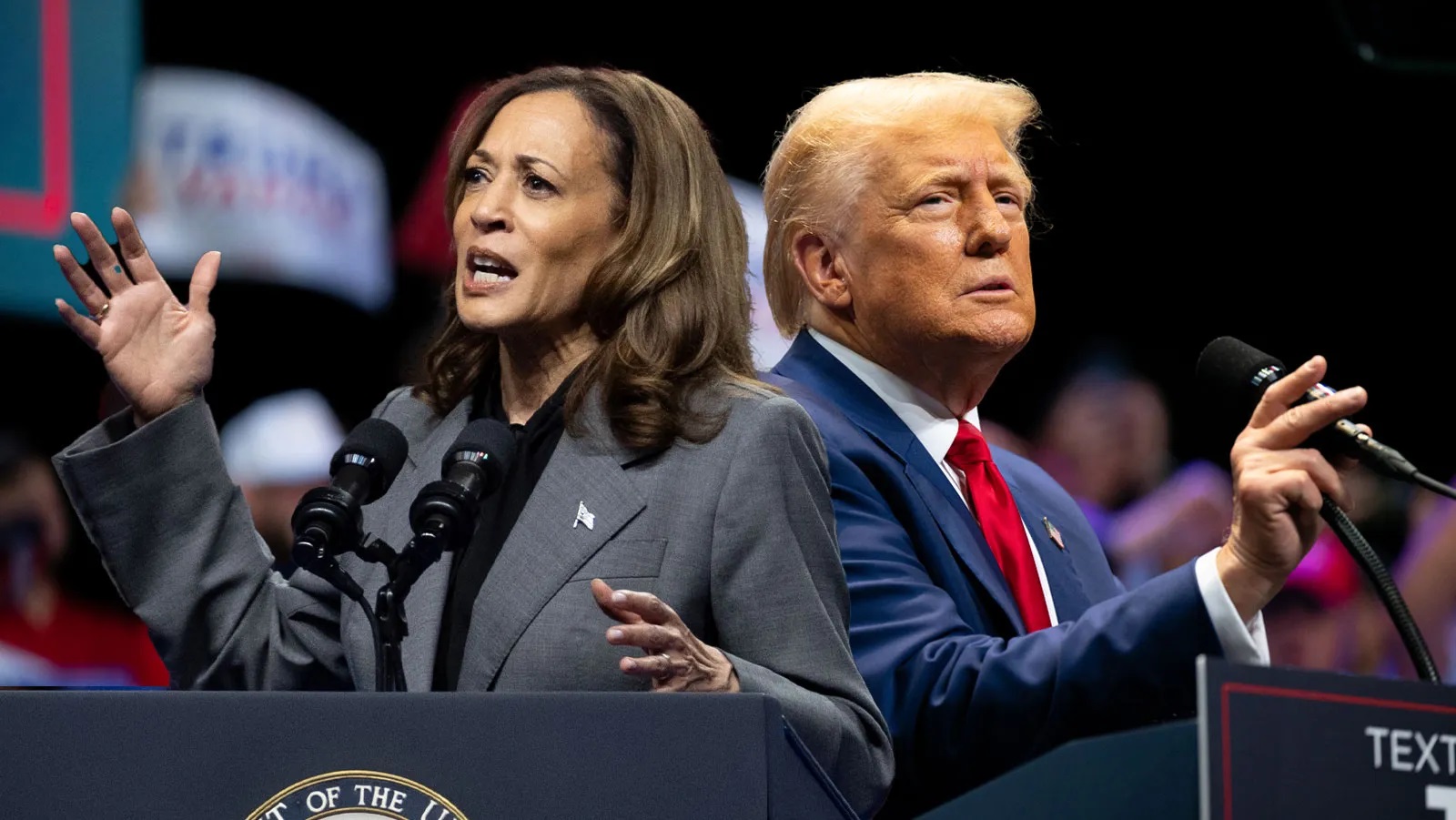 Kamala Harris and Donald Trump
