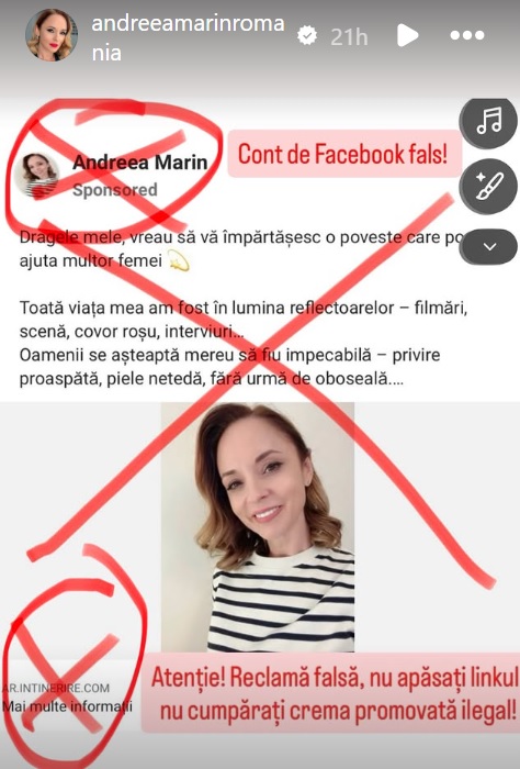 Semnalul de alarmă transmis de Andreea Marin. Ce a pățit vedeta: „Atenție!”