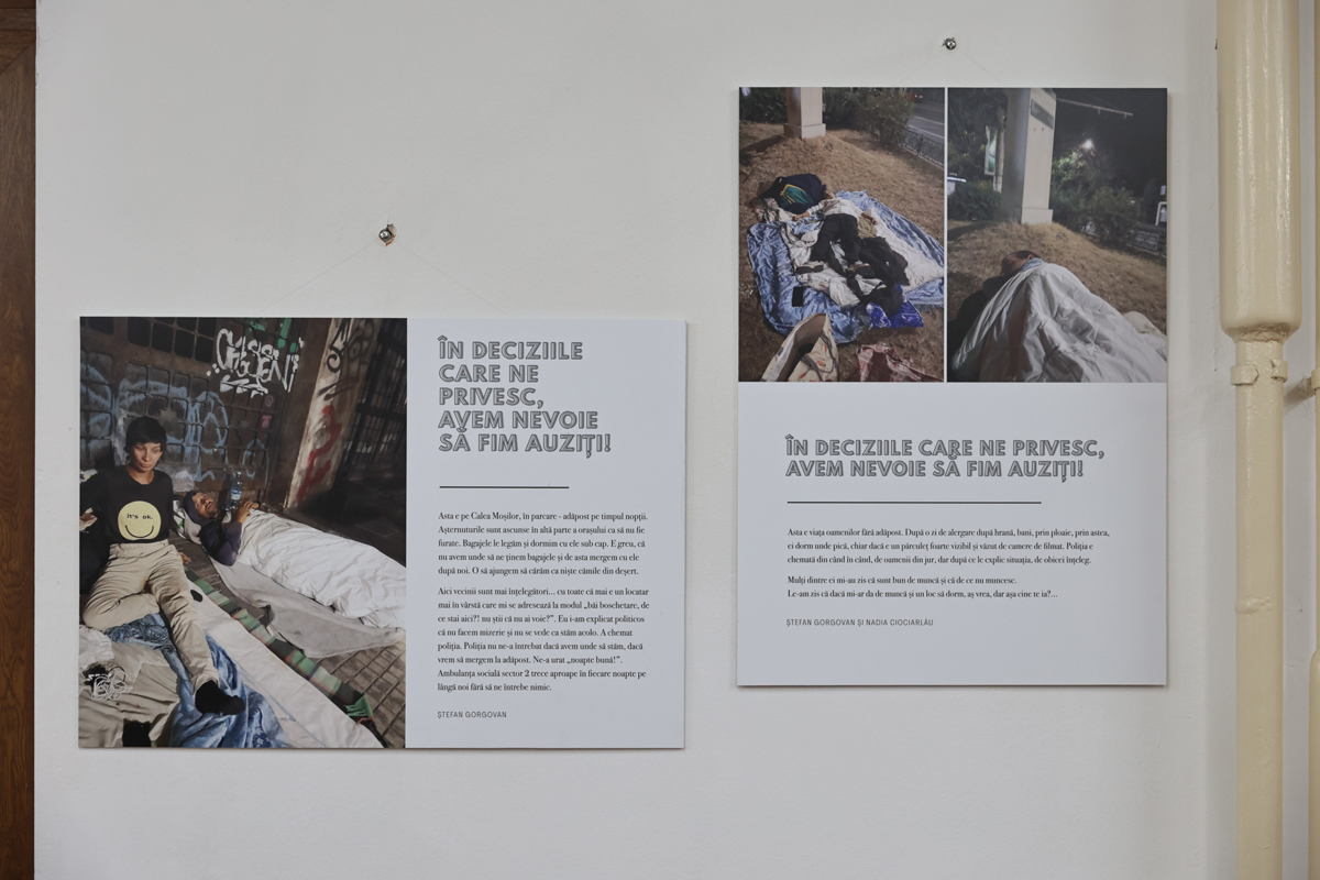 O expoziție cu fotografii făcute de persoane fără adăpost: „M-a ajutat să nu mă mai gândesc unde stau, ce mănânc. N-am mai fost «tulbure»”